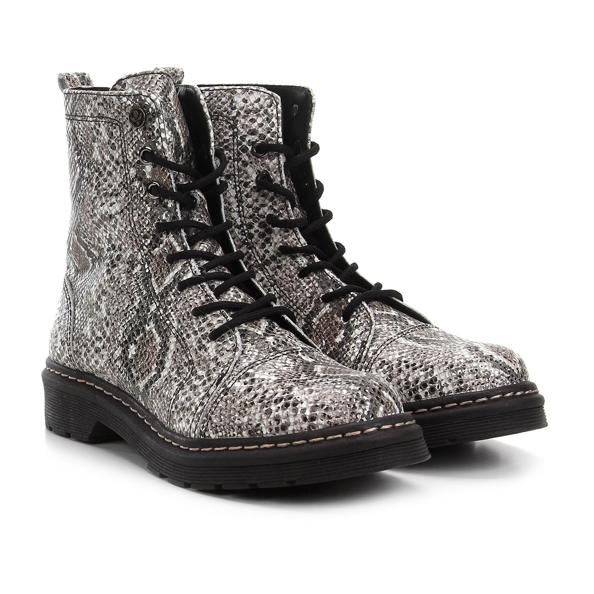 bota coturno animal print